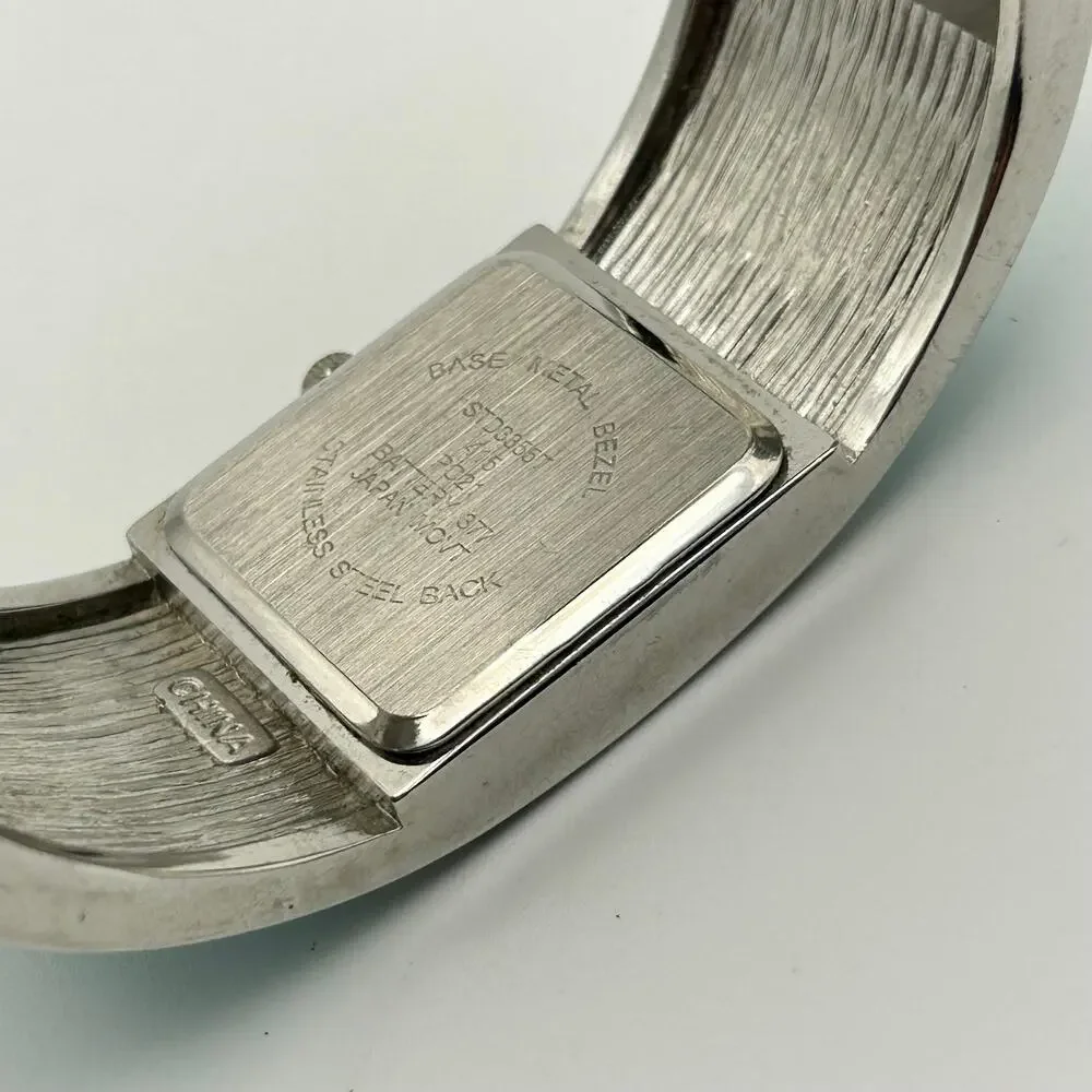 Studio Time Teal Silver Stainless Steel Women’s Quartz  Bangle Watch New Battery